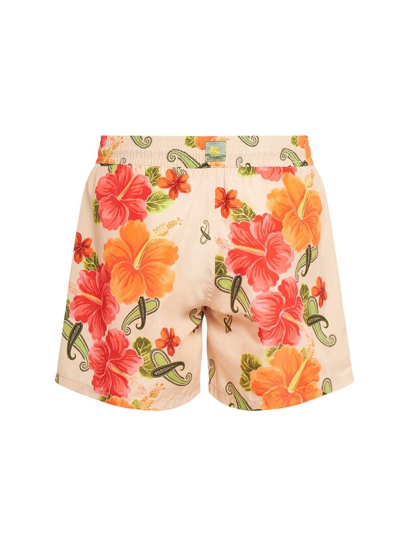 Floral printed swim shorts - 4