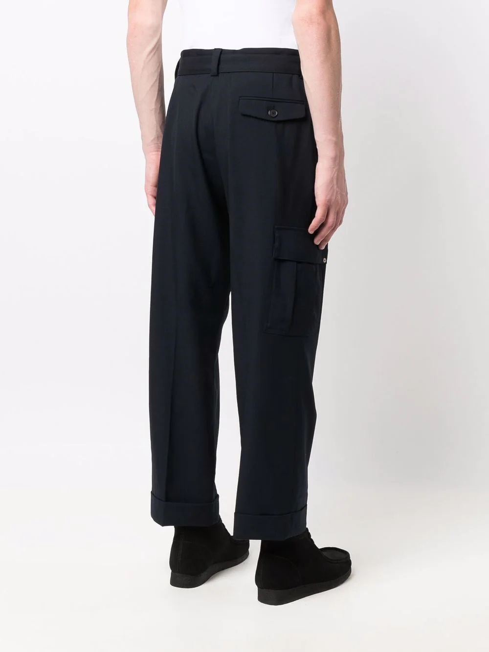 belted straight-leg trousers - 4