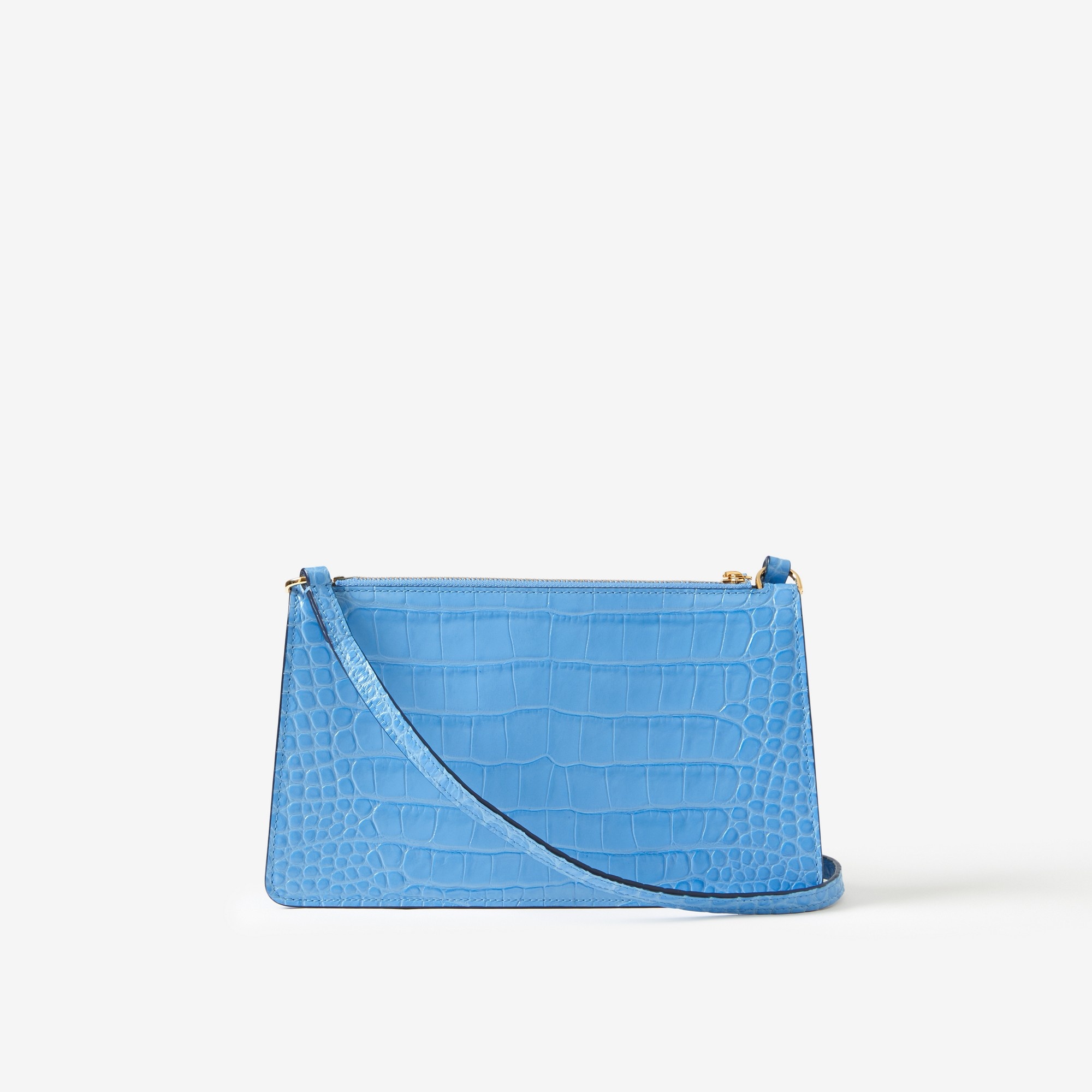 Embossed Leather Mini TB Shoulder Pouch - 3