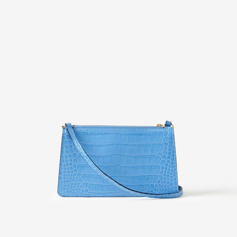 Burberry Embossed Leather Mini TB Shoulder Pouch outlook