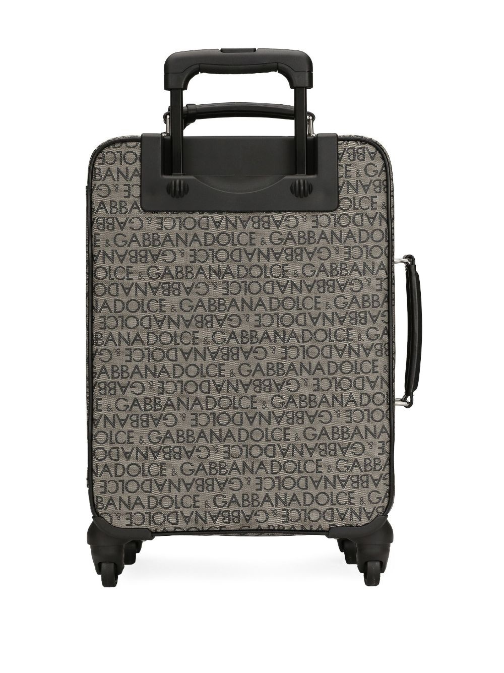 logo jacquard zipped luggage - 4