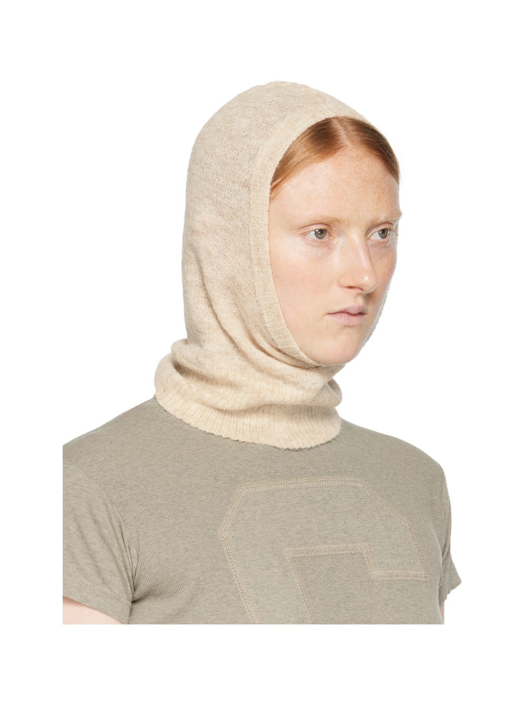 Beige Alpaca Balaclava - 2