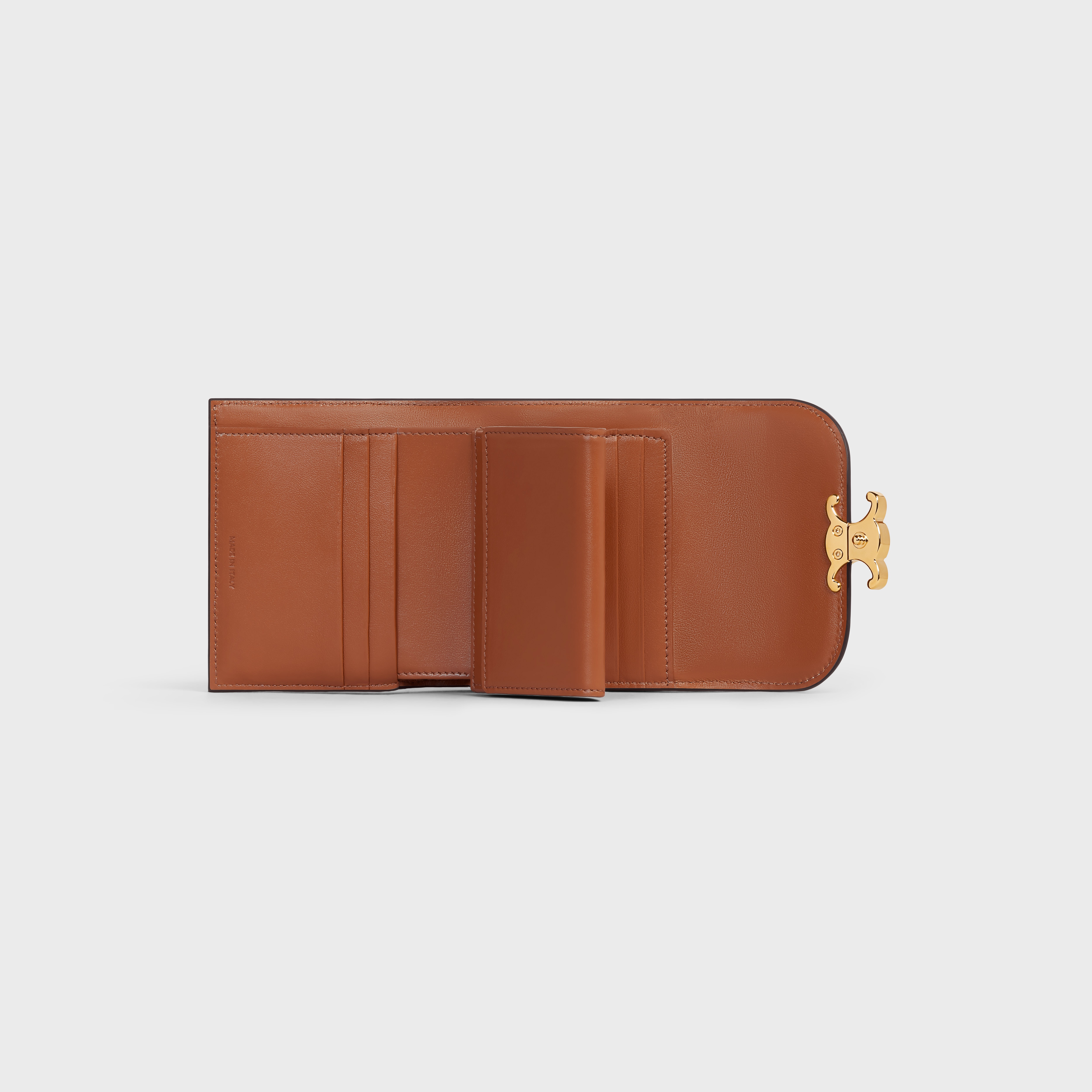 Triomphe Small Flap Wallet in TEXTILE WITH TRIOMPHE AND CALFSKIN - 4