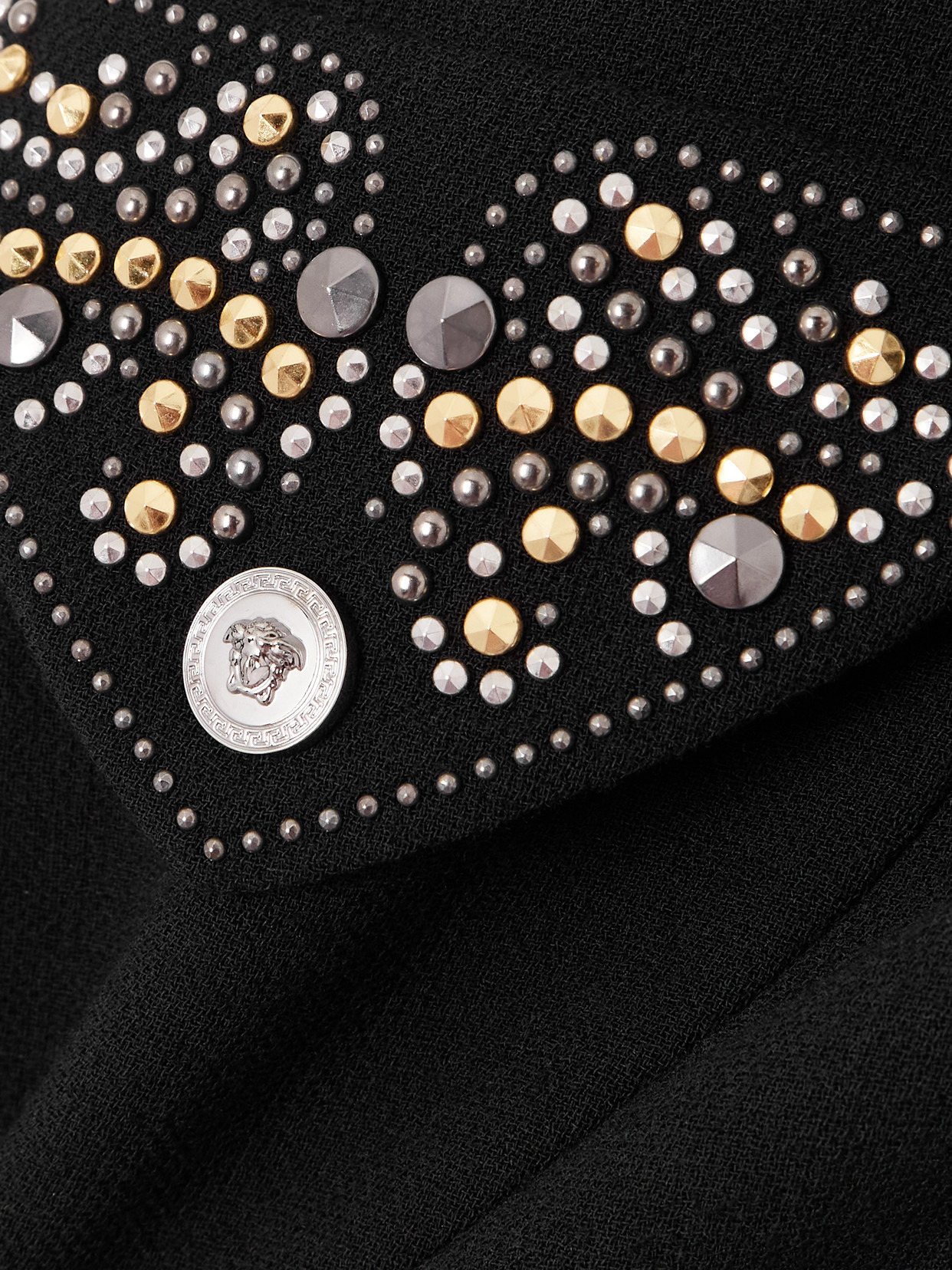 Studded Wool-crepe Midi Skirt - 5