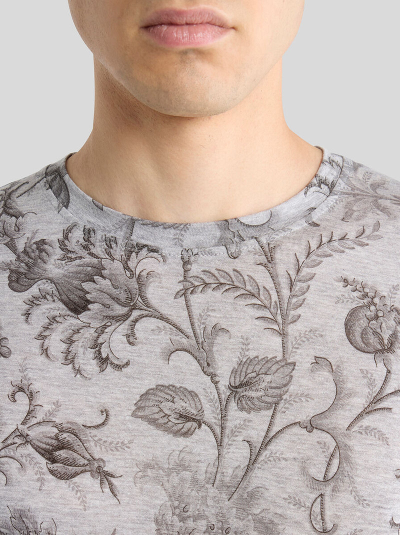 Etro COTTON T-SHIRT WITH FLORAL MOTIF outlook