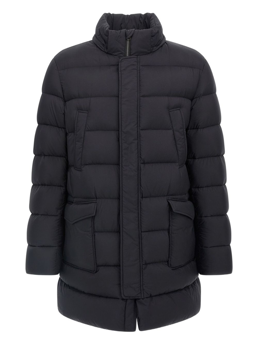 quilted hooded parka coat - 3