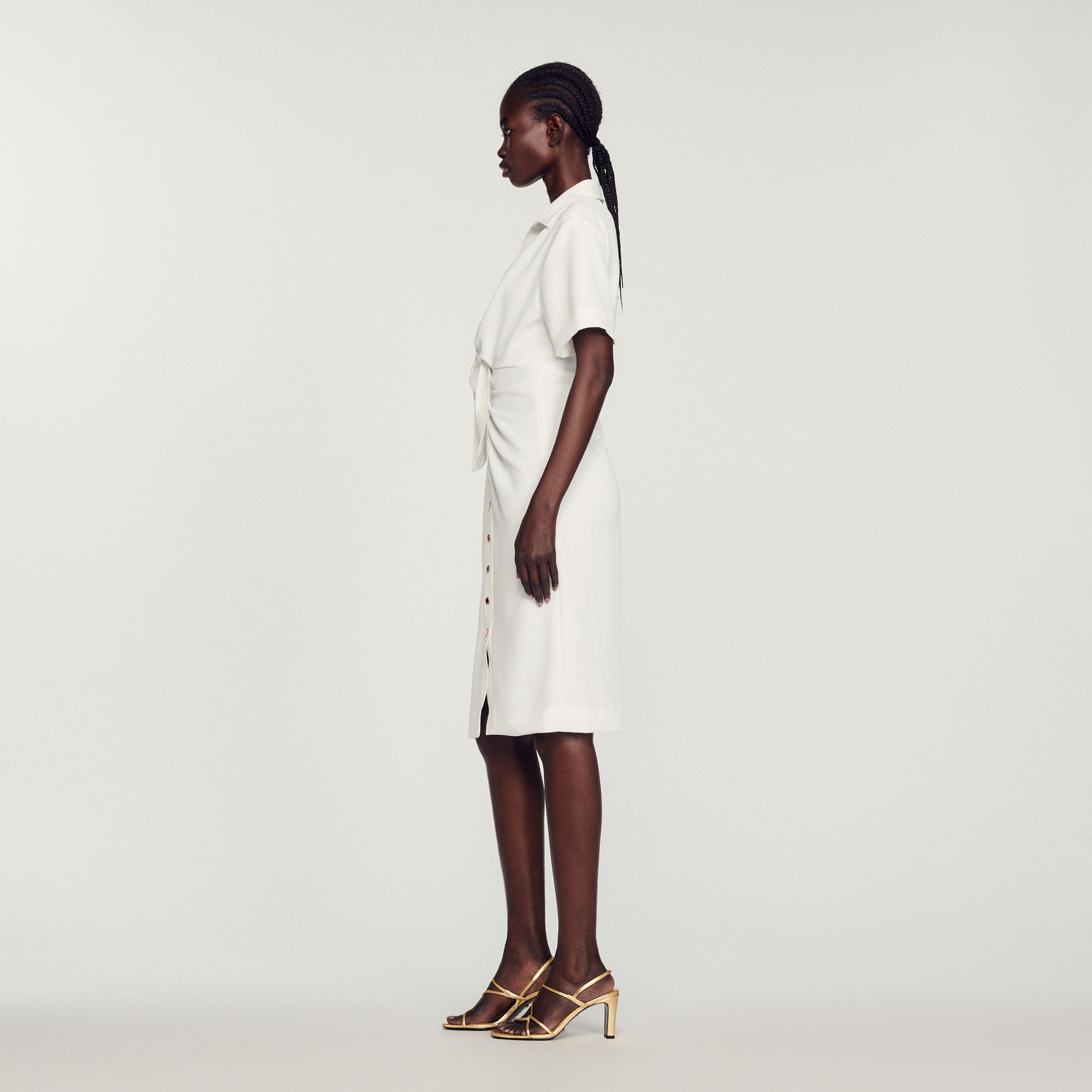 Buttoned midi dress - 7