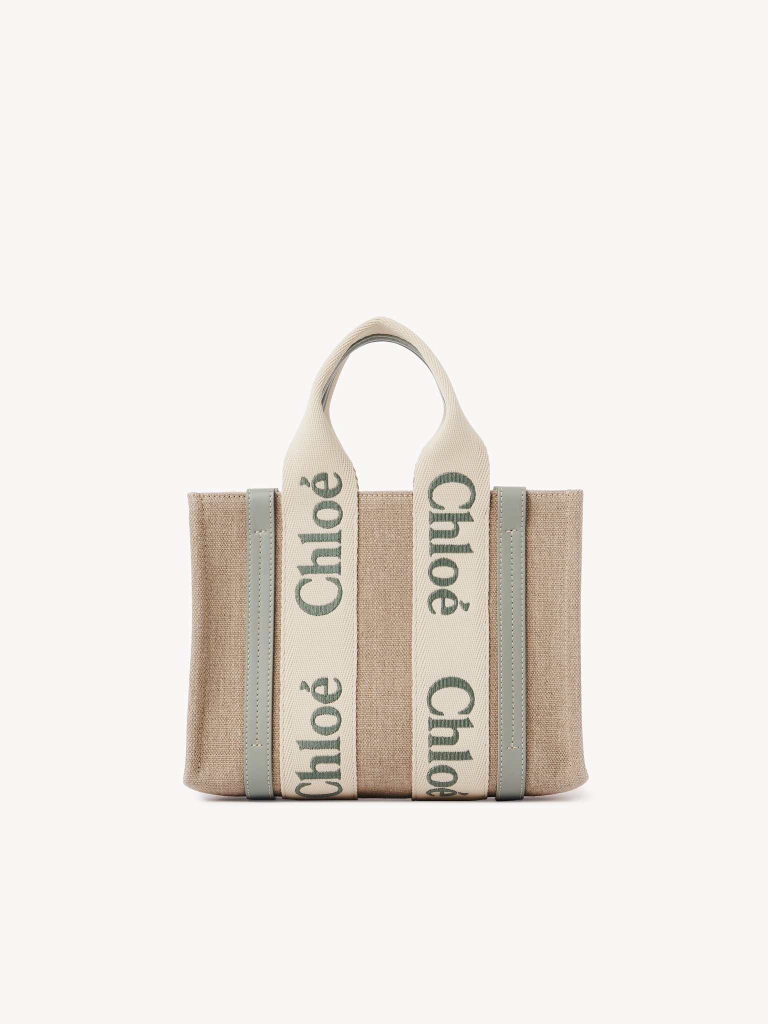 SMALL WOODY TOTE BAG IN LINEN - 4