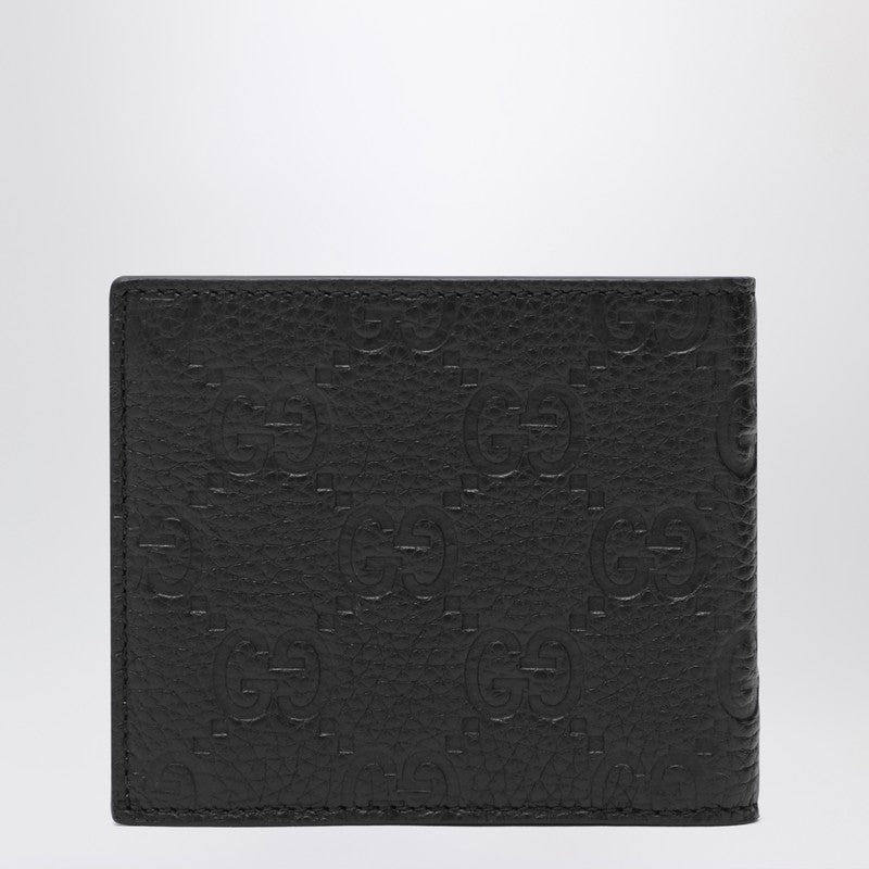 Gucci Black Gg Leather Bi-Fold Wallet Men - 2