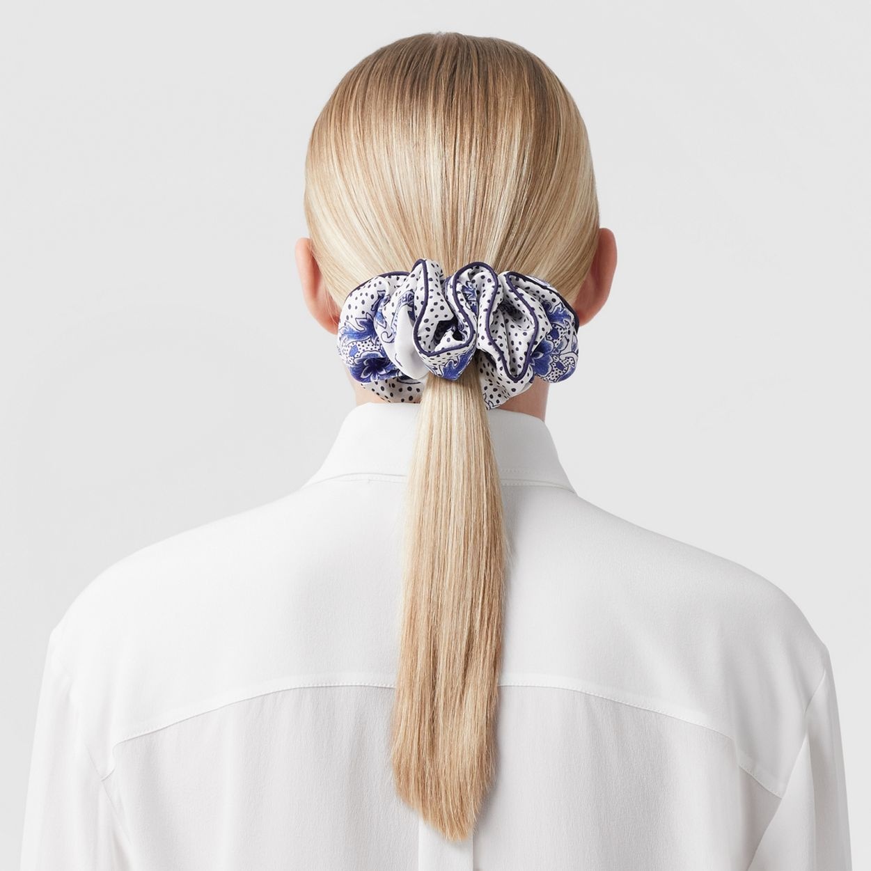Ceramic Print Silk Scrunchie - 5