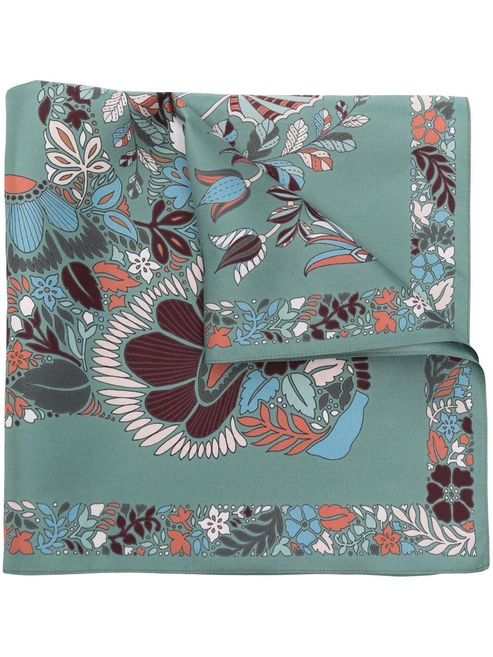 Spring/Summer Collection floral-print silk scarf - 1