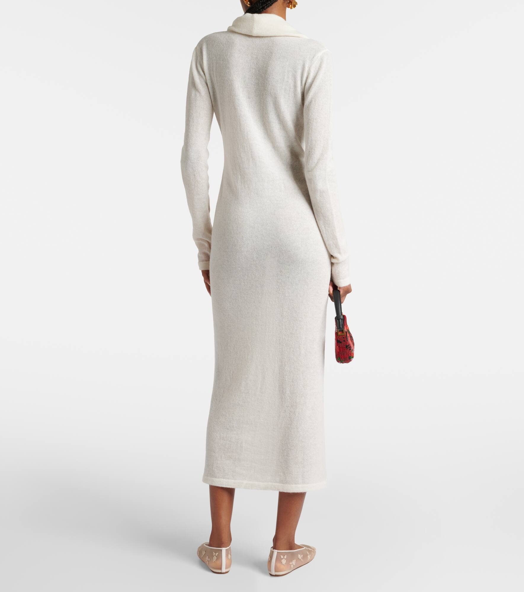 Alpaca-blend knitted maxi dress - 3