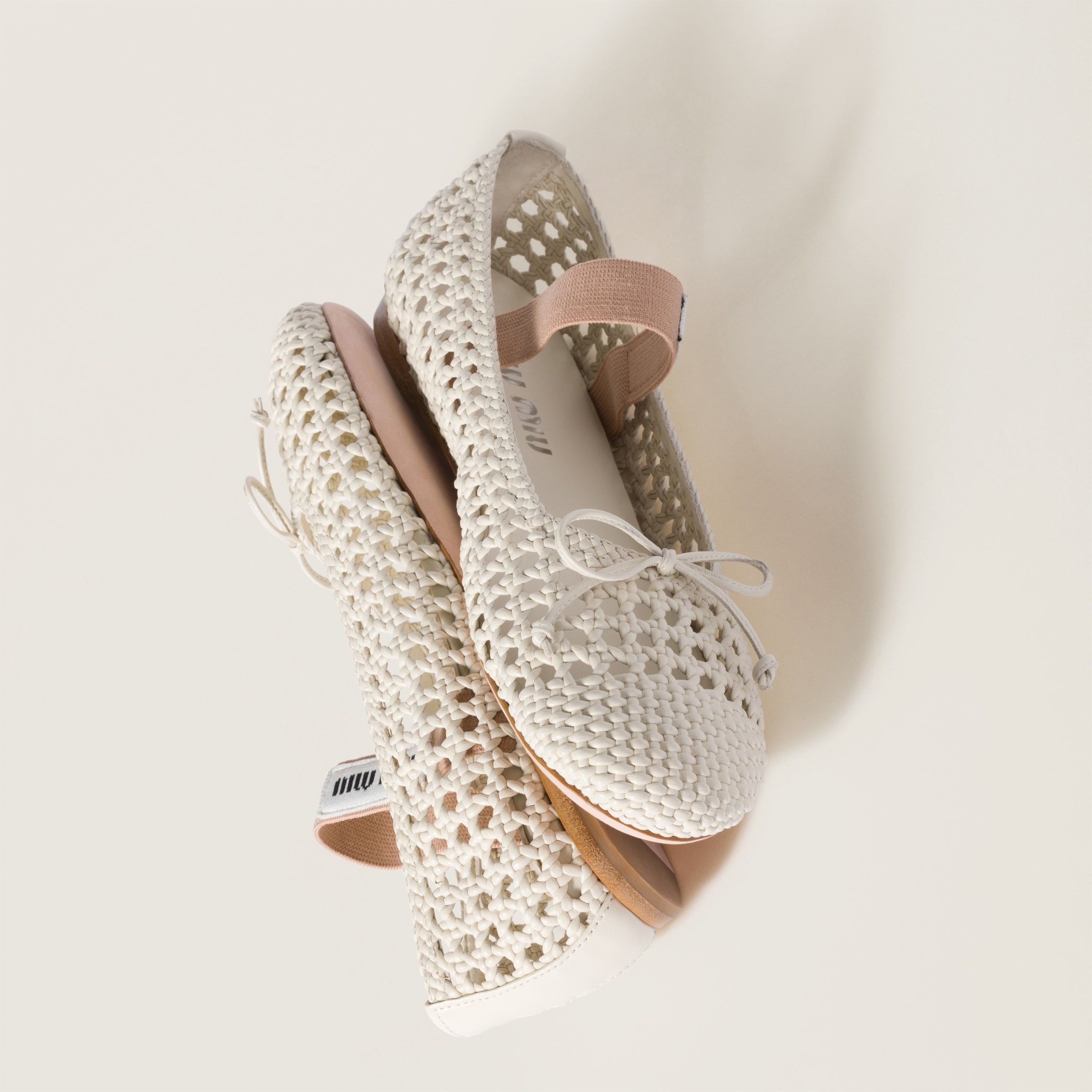 Woven nappa leather ballerinas - 4