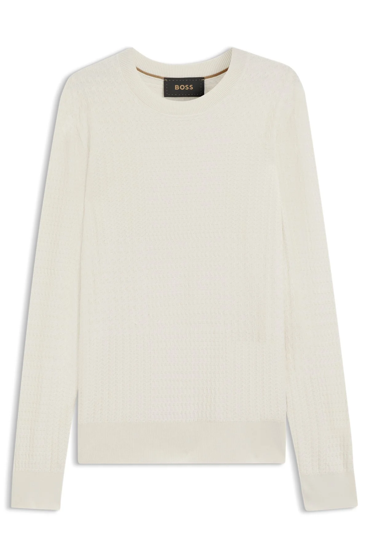 SILK SWEATER WITH PRINCE OF WALES CHECK STRUCTURE - 1