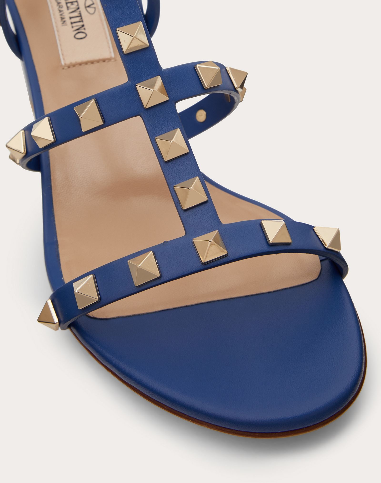 Rockstud Calfskin Ankle Strap Sandal 60 mm - 5