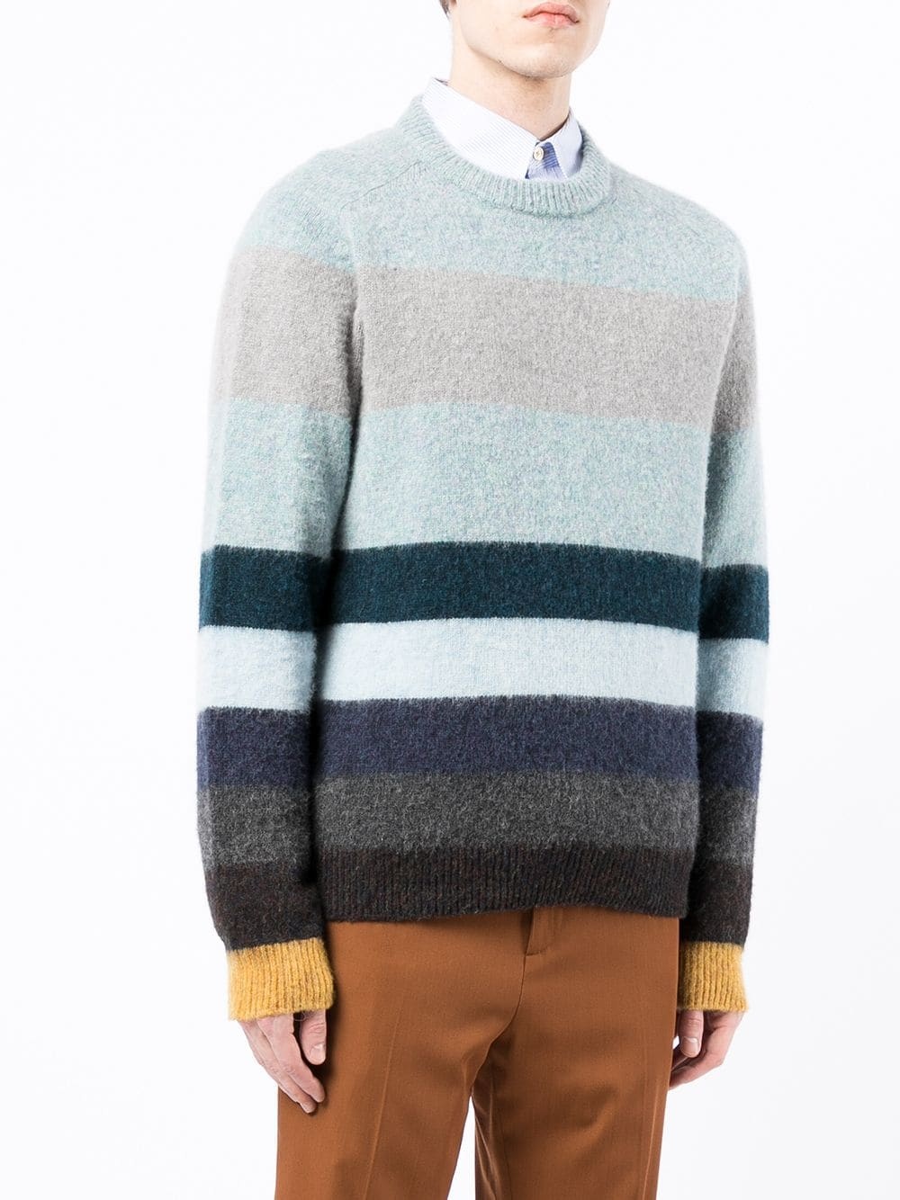 striped knitted jumper - 3