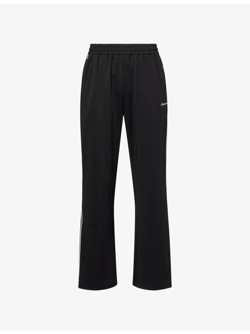 Taped-Trim Embroidered Jersey Track Pants - 1