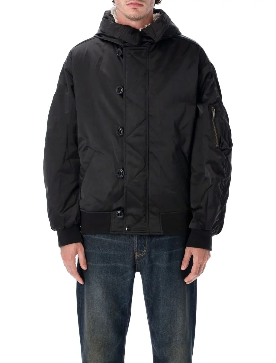 Isabel Marant Elroy Short Quilted Satin Nylon Coat - 1