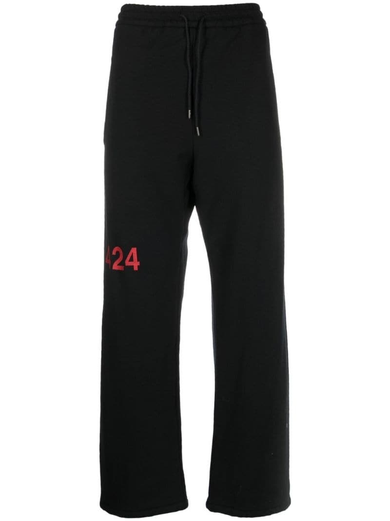 logo-print detail track pants - 1