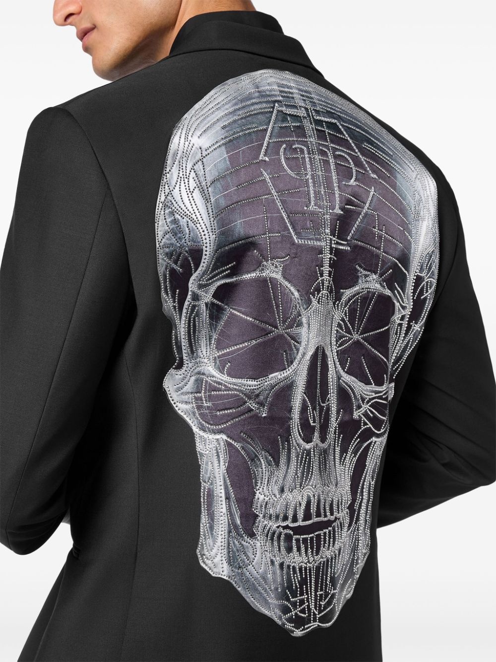 skull-print blazer - 5