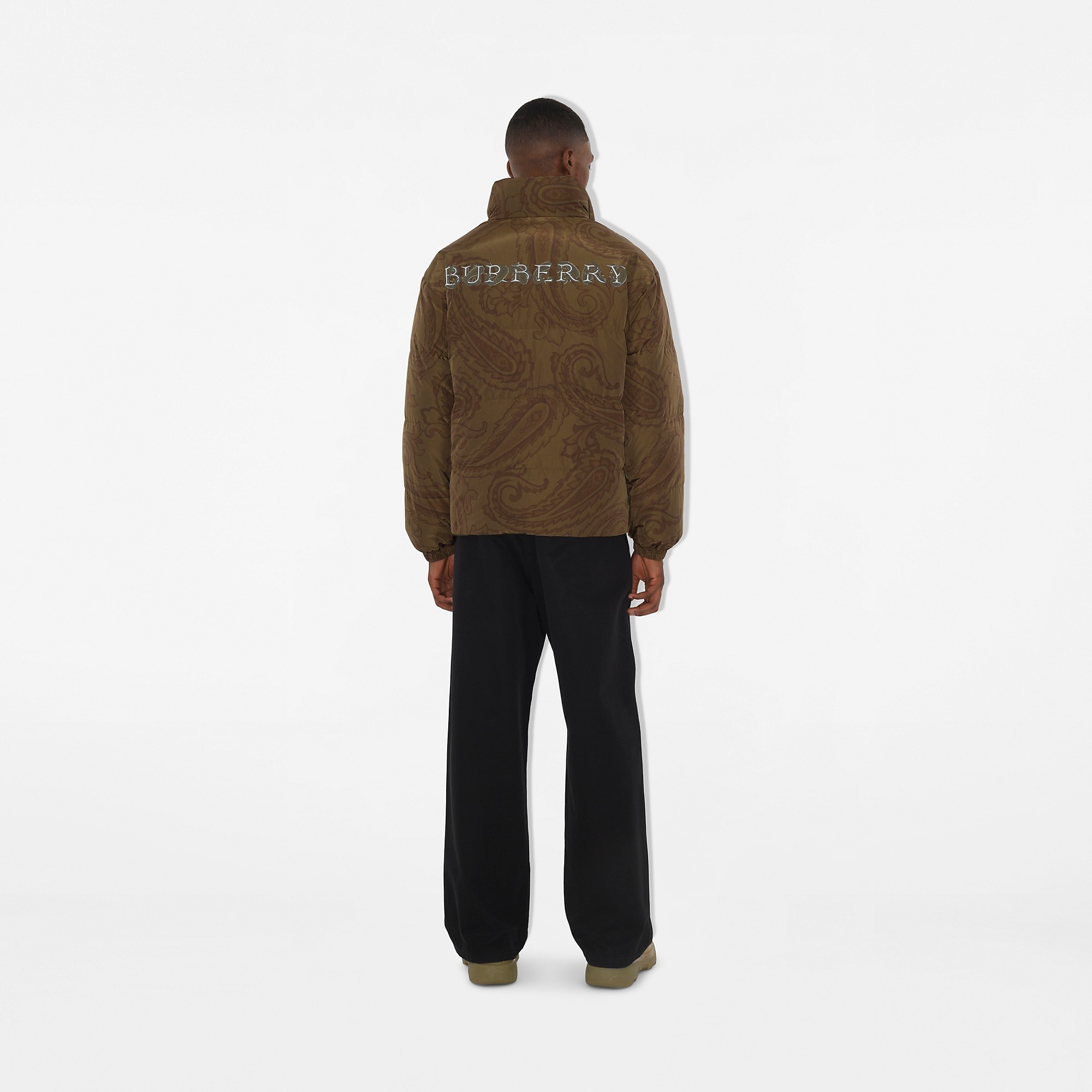 Reversible Paisley Nylon Puffer Jacket - 5