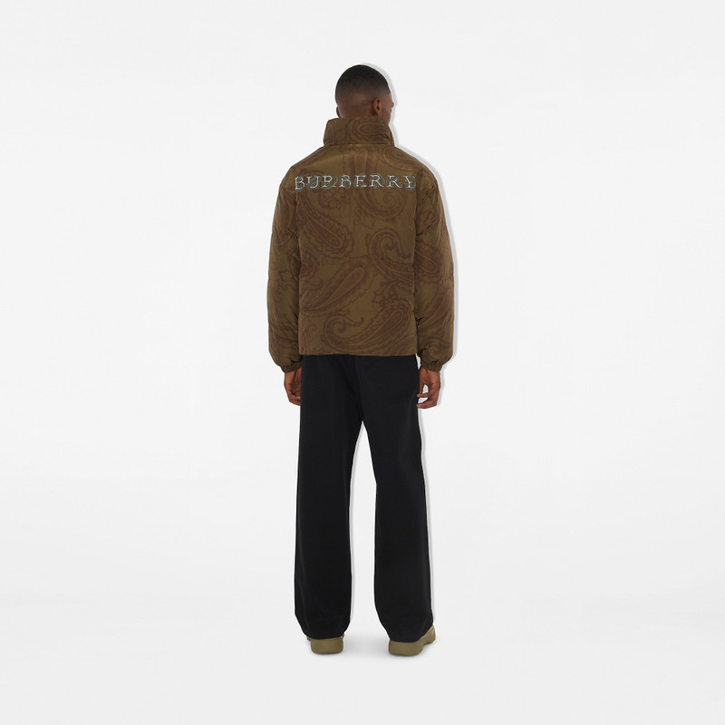 Reversible Paisley Nylon Puffer Jacket 5