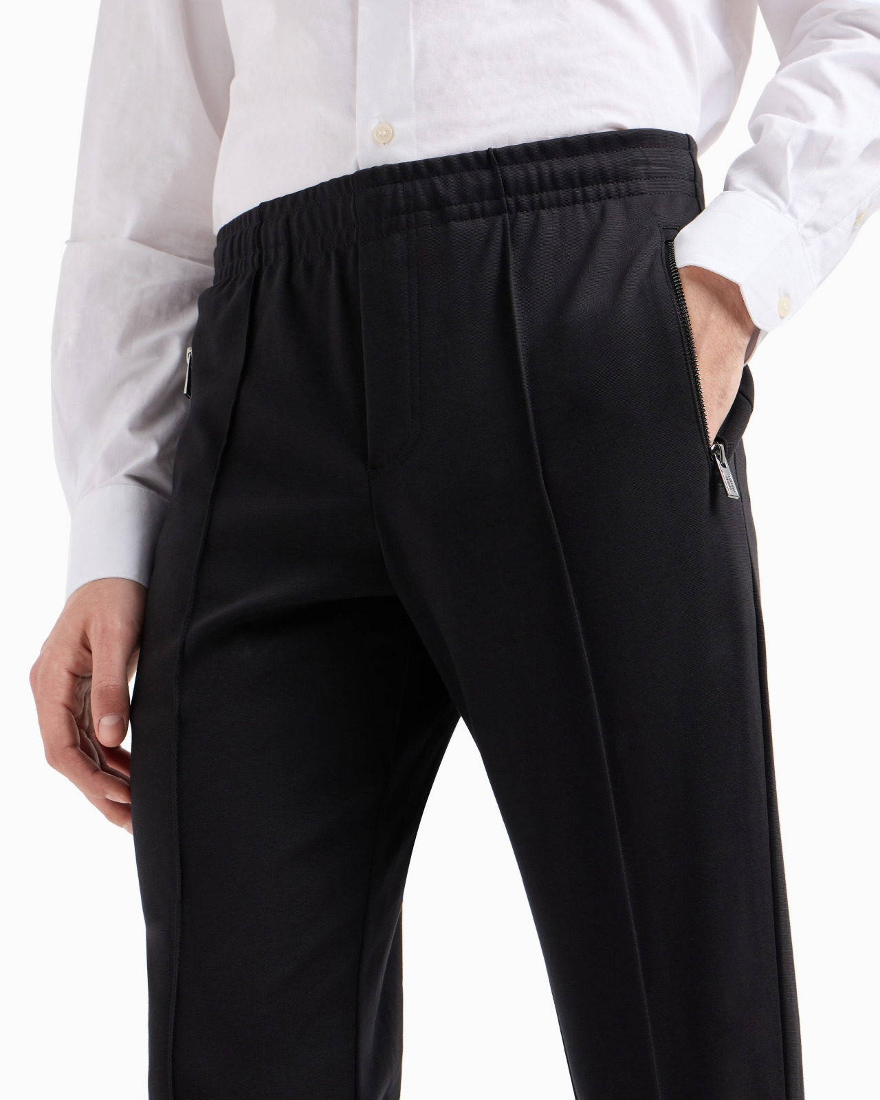 PONTE-DI-ROMA FABRIC JOGGERS - 5