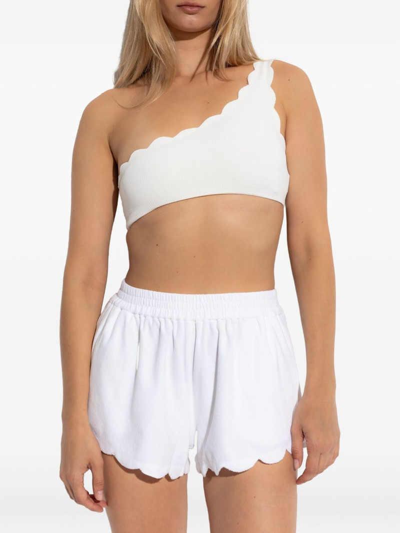 MARYSIA Bellini scallop-hem elastic-waist shorts outlook