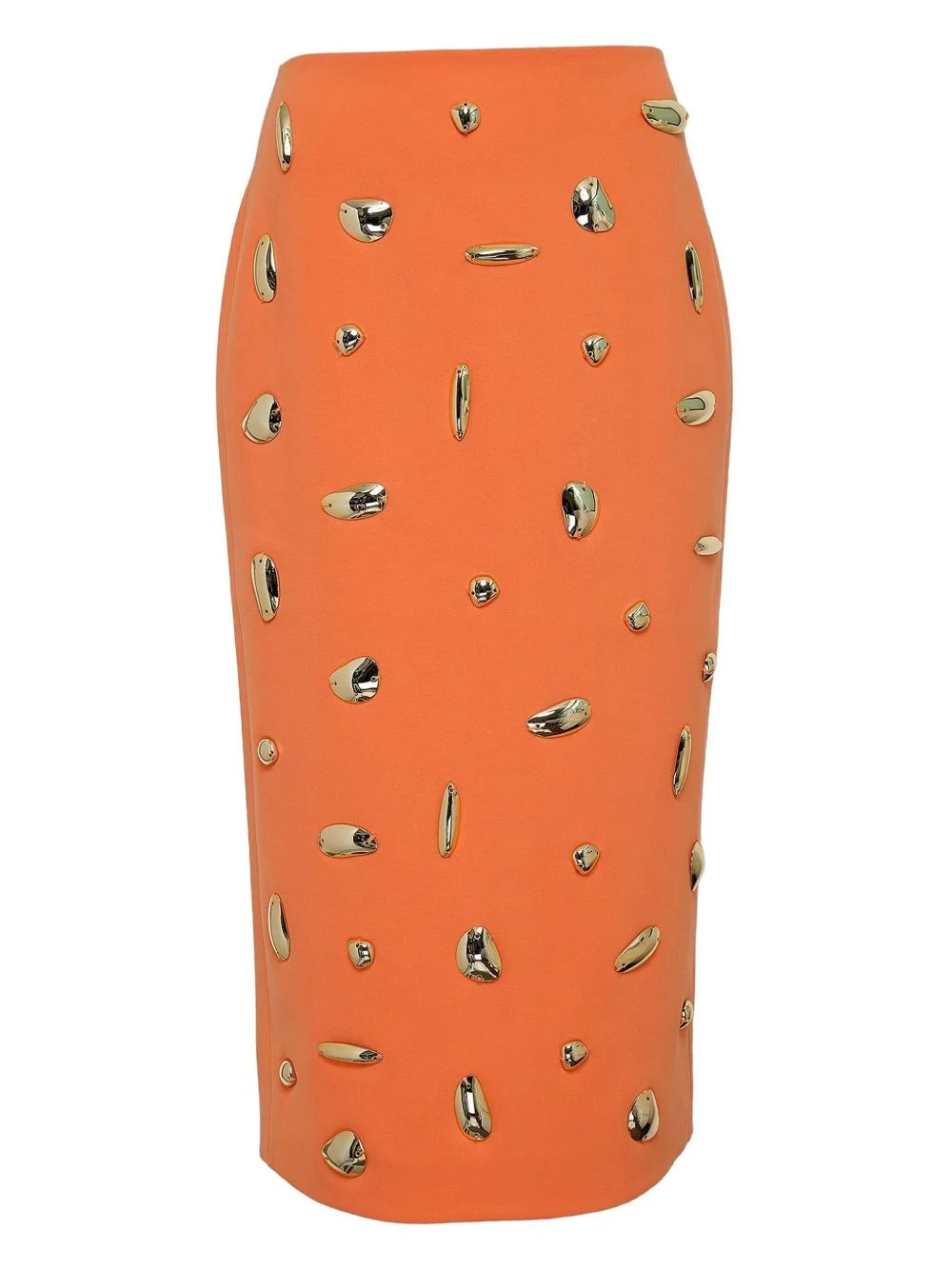 metallic-embellished pencil skirt - 1