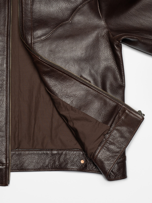 Joppe Western Leather Jacket Brown - 4