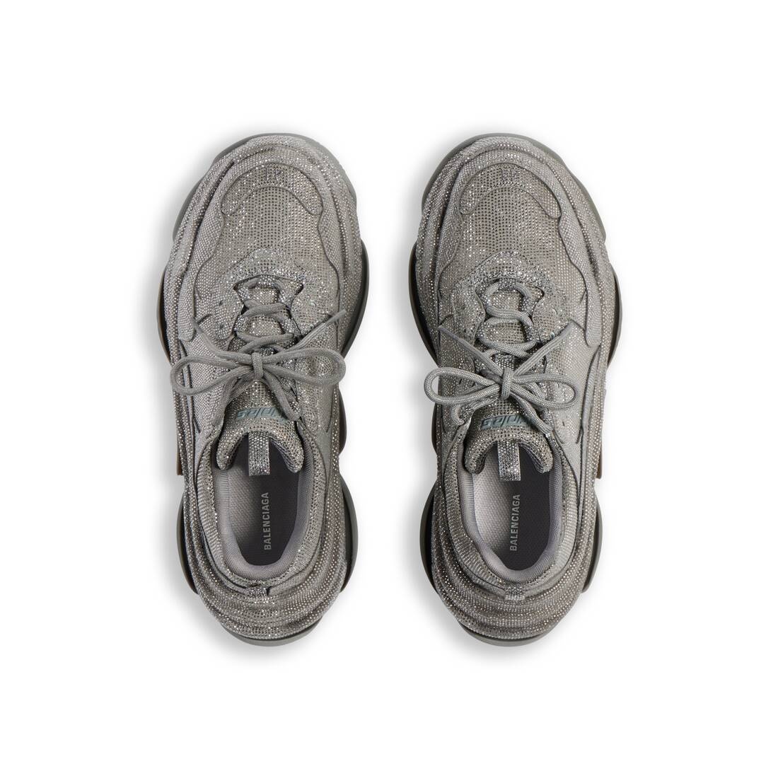 Men's Triple S Sneaker With Rhinestones  in Dark Grey - 6