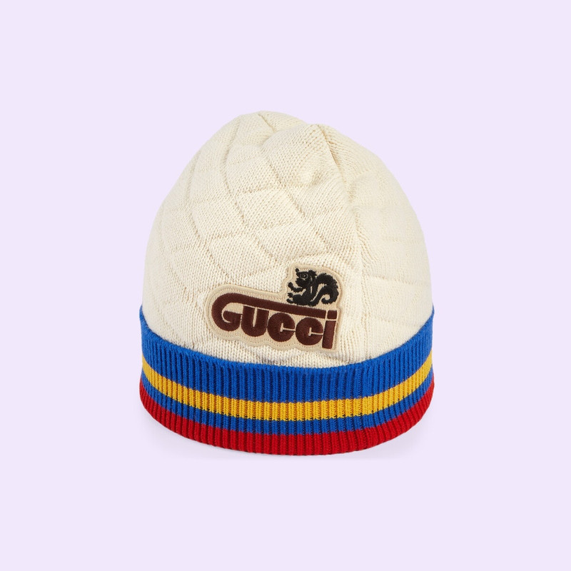 Wool blend hat with skunk 1