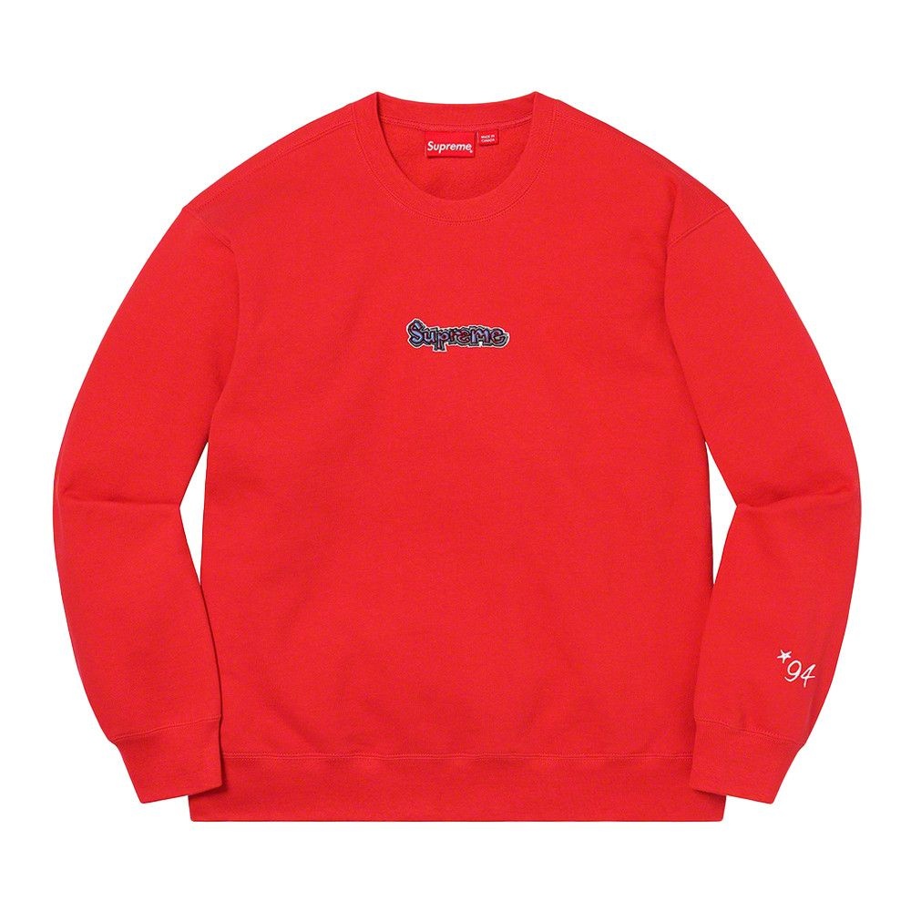 Supreme Gonz Logo Crewneck 'Washed Red' - 1