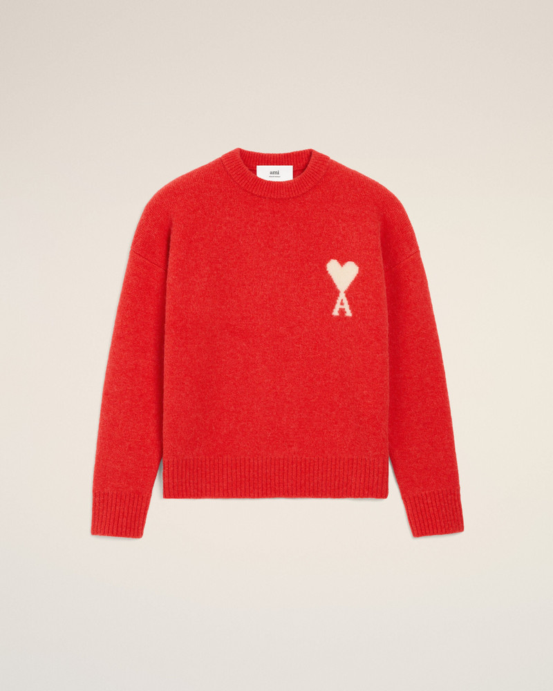 RED ALPACA AMI DE COEUR CREWNECK SWEATER 1
