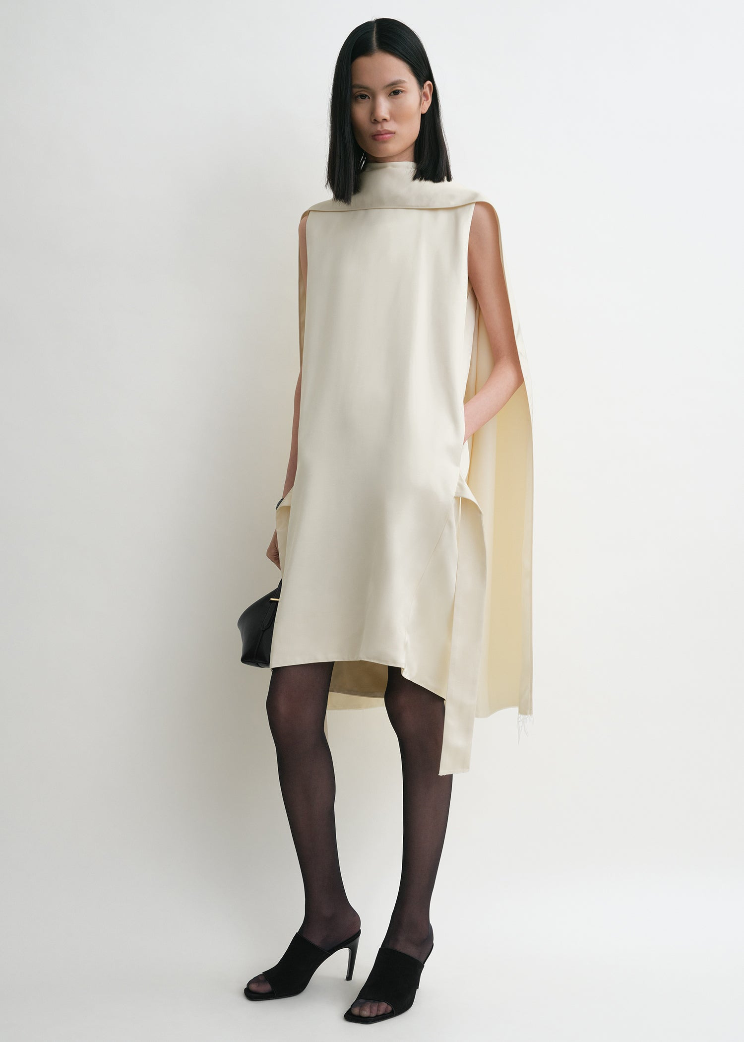 Cocoon scarf dress ecru - 2