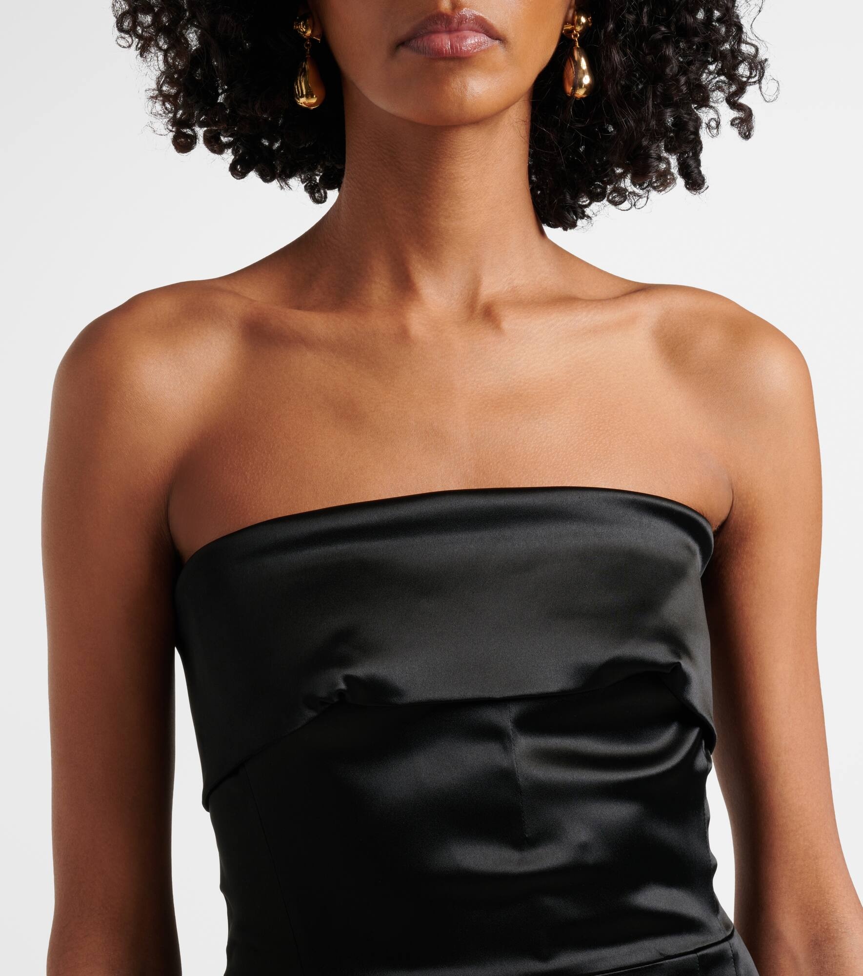 Satin bustier dress - 4