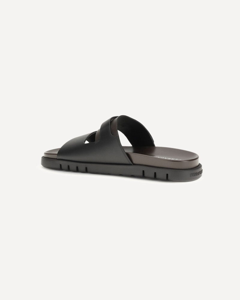 FERRAGAMO Double-strap leather Sandals outlook