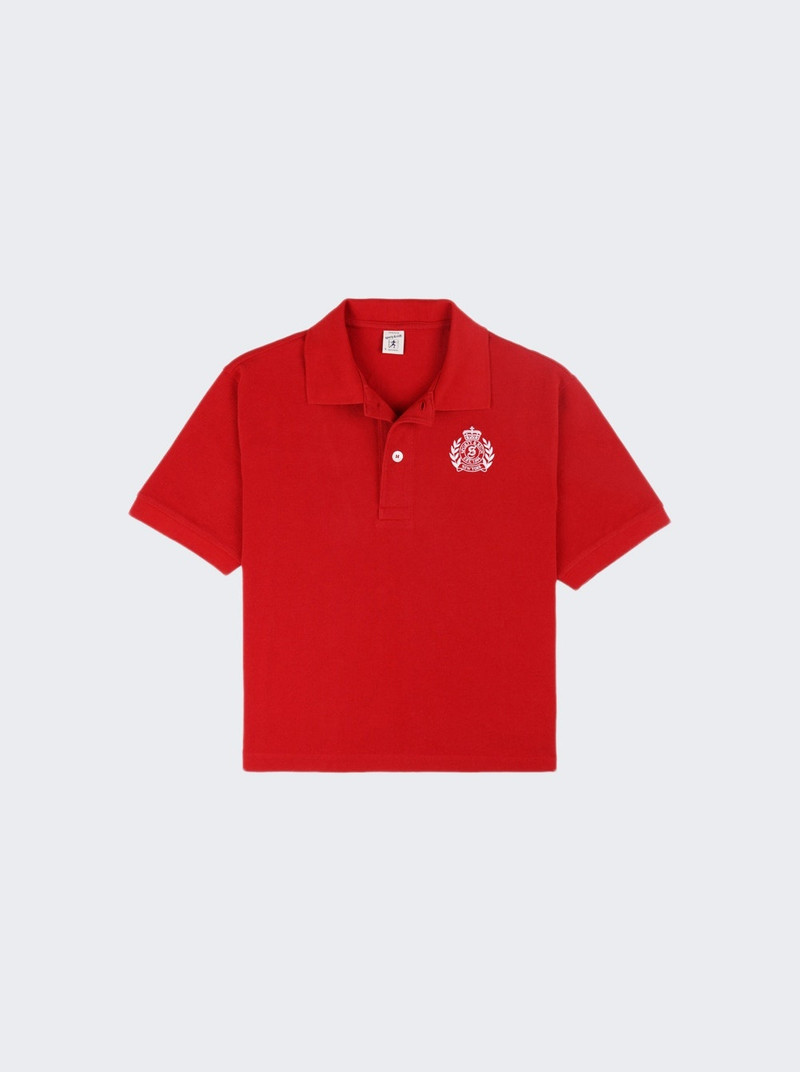 H&w Crest Pique Polo Shirt Ruby 1