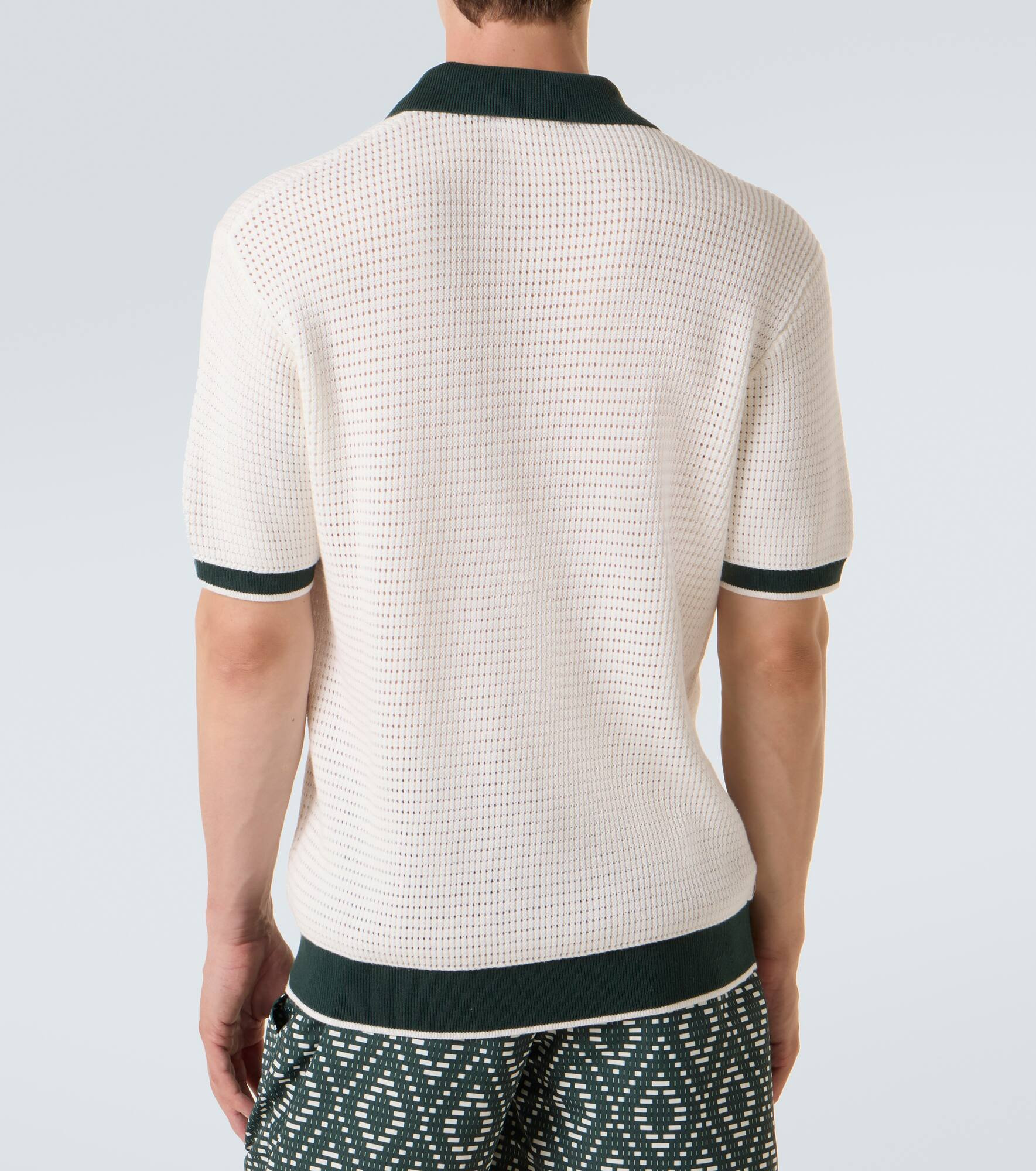 Vidal pointelle cotton polo shirt - 4