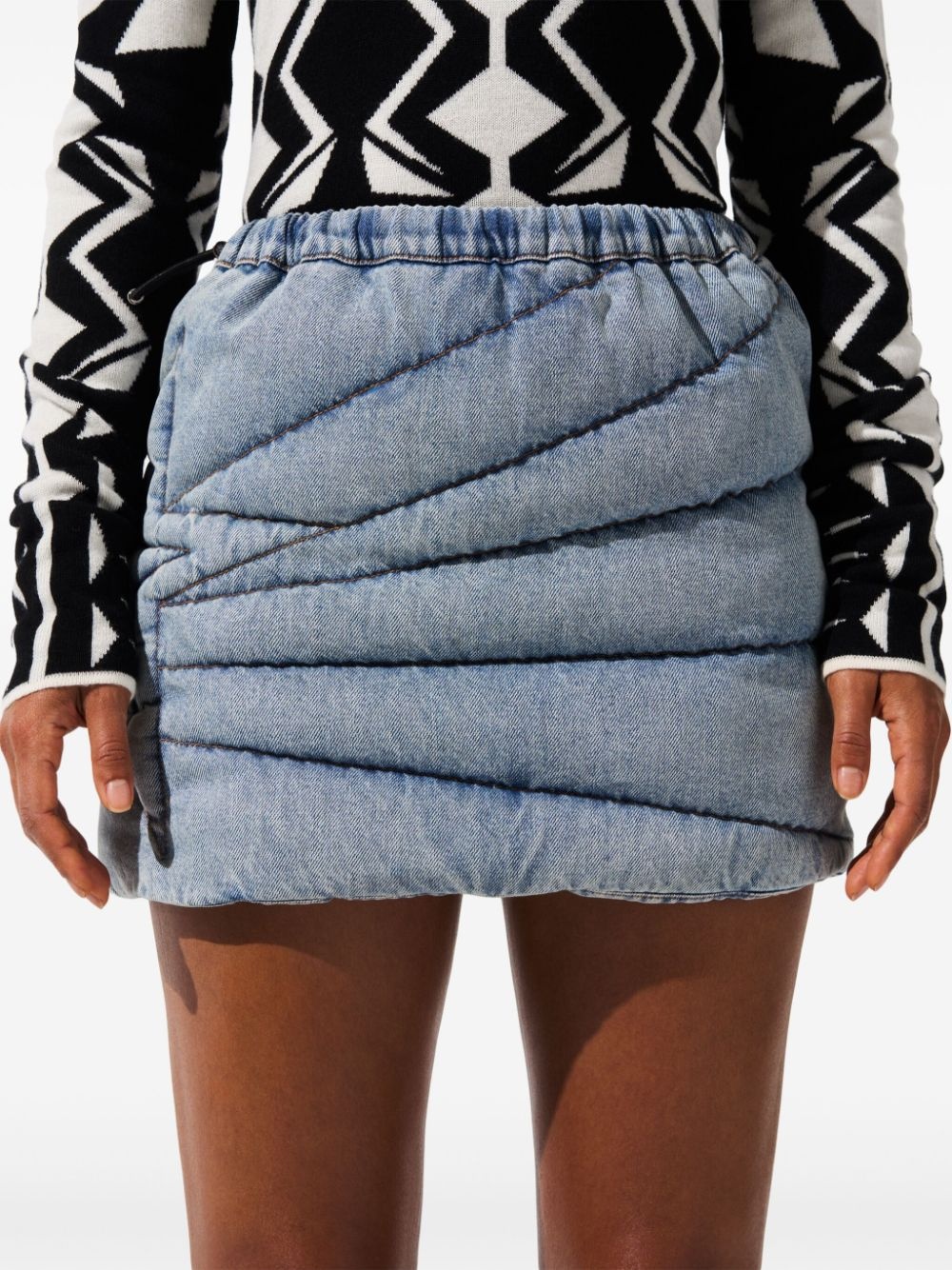 quilted mini skirt - 3