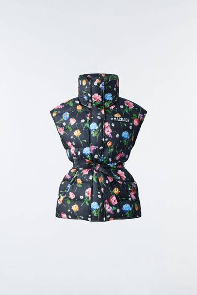 MACKAGE ZERINA duvet down floral vest with belt outlook