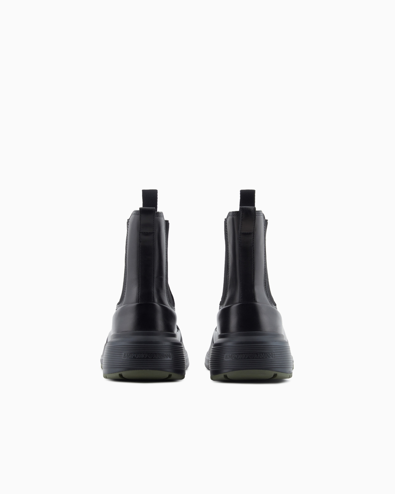 CHUNKY CRUST LEATHER EFFECT ANKLE BOOTS - 3