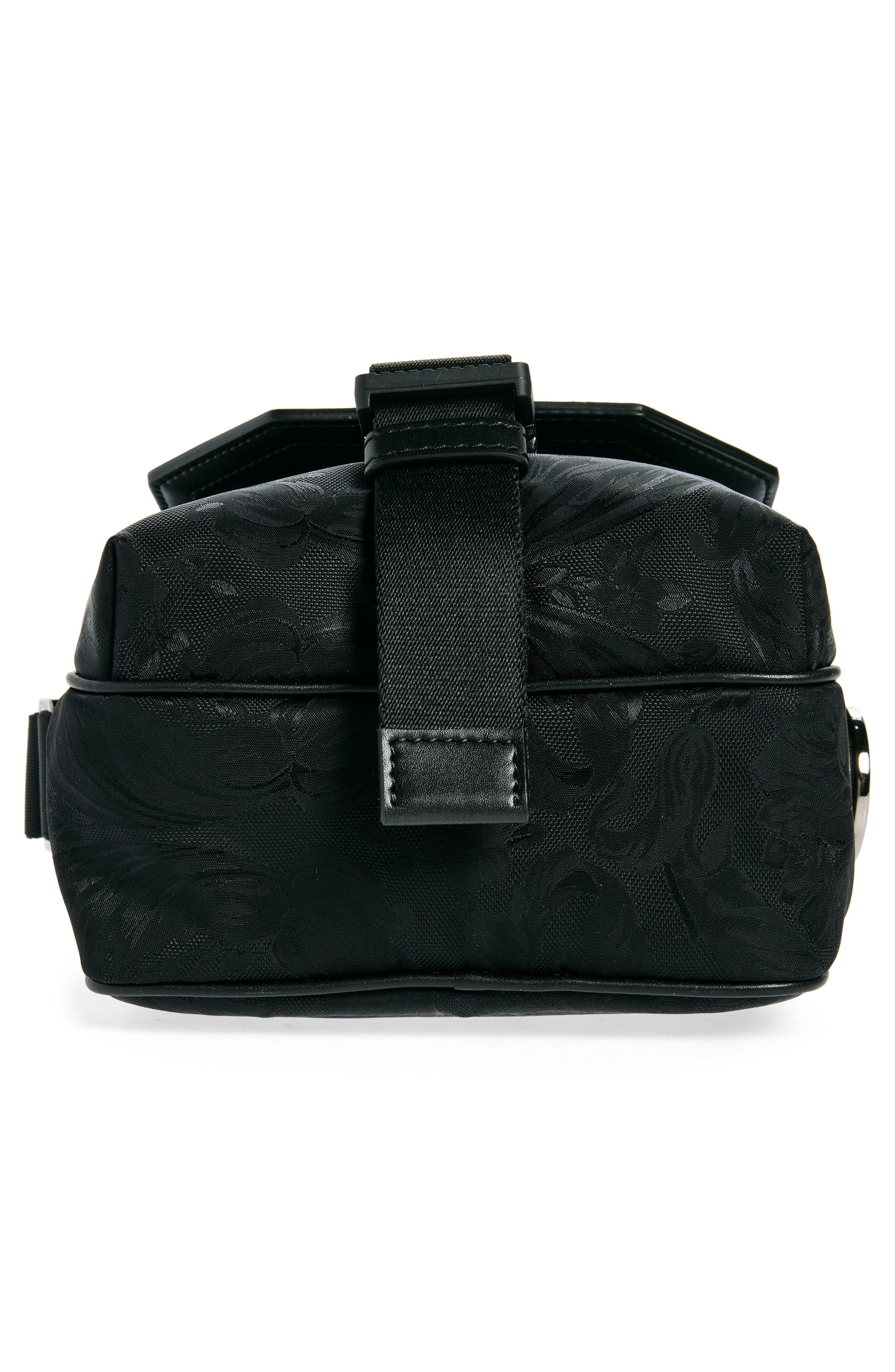 Versace Barocco Nylon Messenger Bag in Black-Ruthenium at Nordstrom - 5