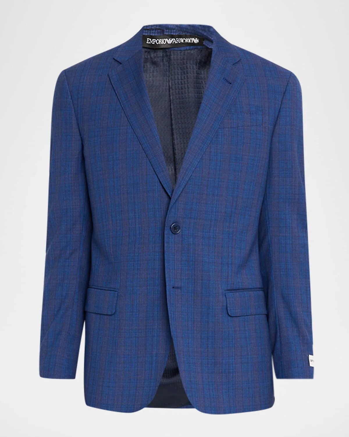 Prince of Wales Check Wool Single-Breasted Blazer - 1