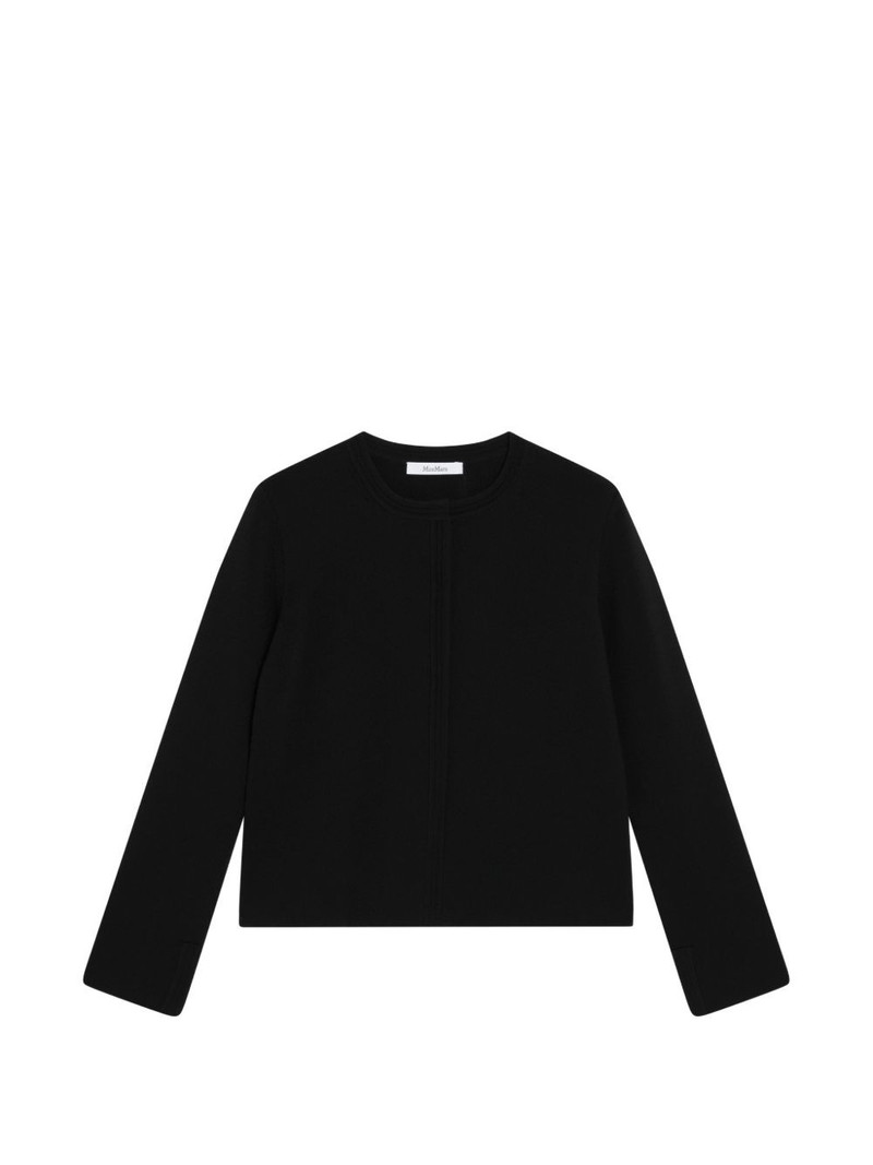 round-neck long-sleeved cardigan 1