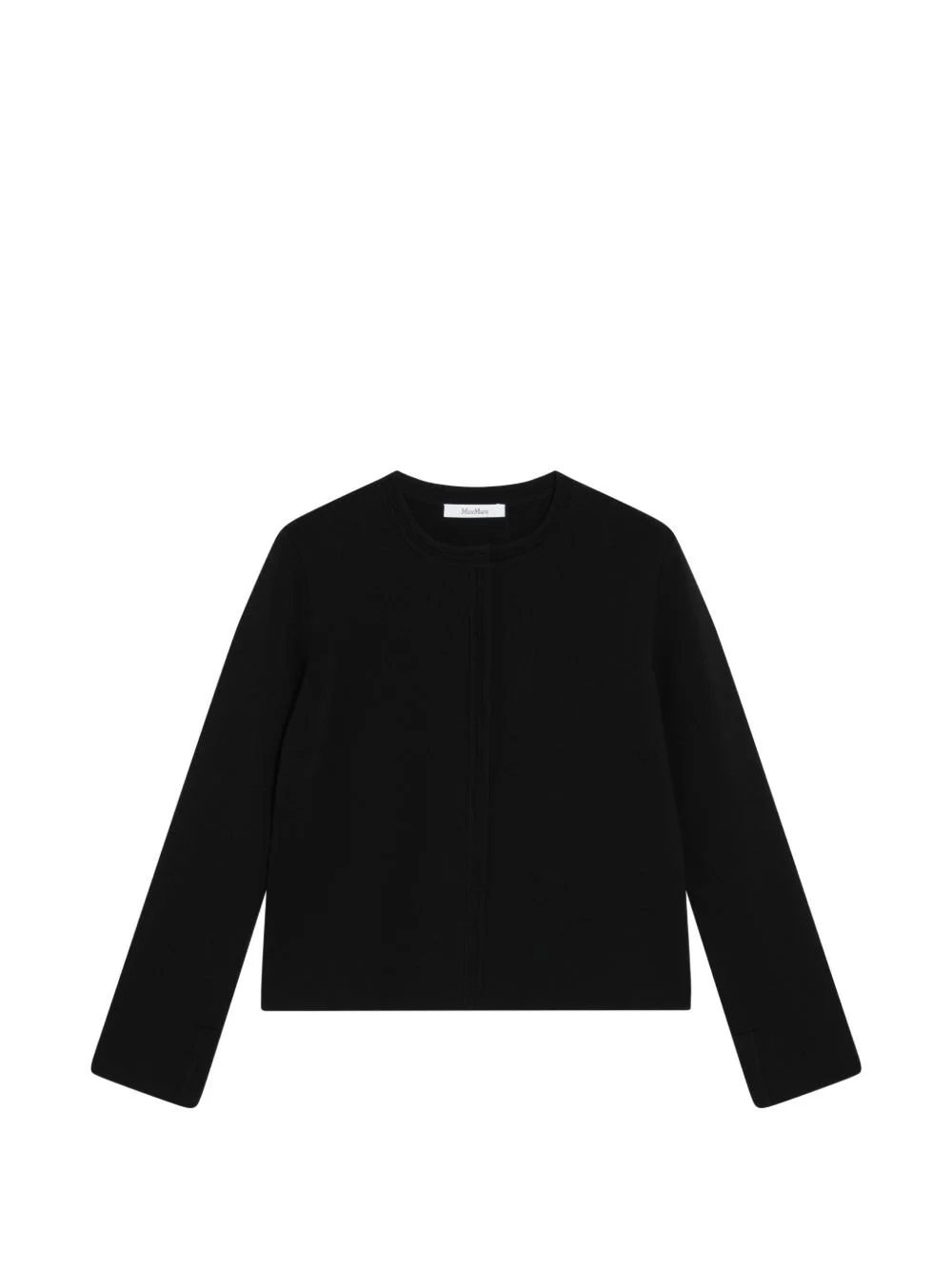 round-neck long-sleeved cardigan - 1