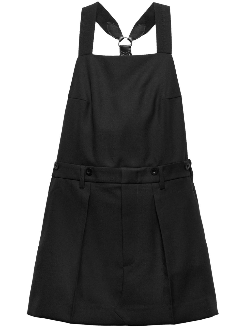 gabardine mini dress - 1