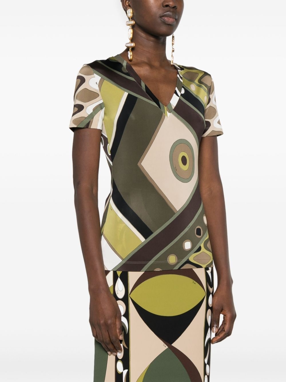 Vivara-print satin T-shirt - 3