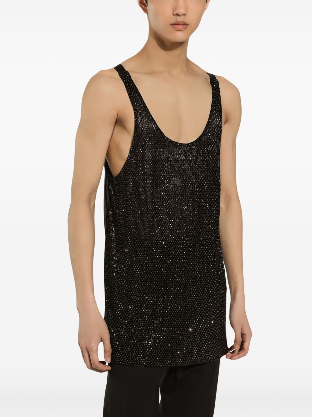 satin sleeveless tank top - 5