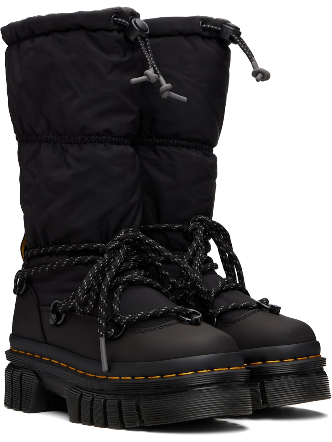 Black Audrick Padded Hi Platform Boots - 4